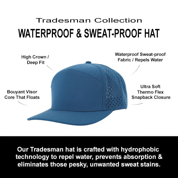 Atlantic Blue Hex Tradesman Waterproof Hat