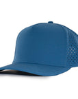 Atlantic blue signature laser mesh 5 panel hat waterproof and sweat proof cap Six Hats Supply