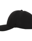 Stealth Black Low Pro Waterproof Hat (Full Material Back)