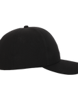 Stealth Black Low Pro Waterproof Hat (Full Material Back)