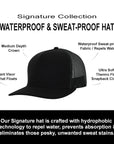 Stealth Black Mesh Signature Waterproof Hat
