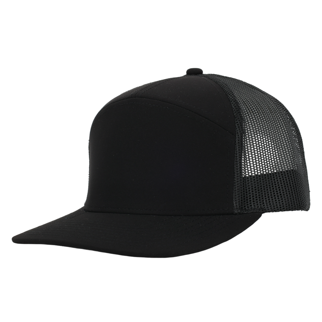 Stealth Black Mesh Tradesman Waterproof Hat – sixhatssupply