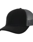 Stealth Black & Charcoal Mesh Low Pro Waterproof Hat