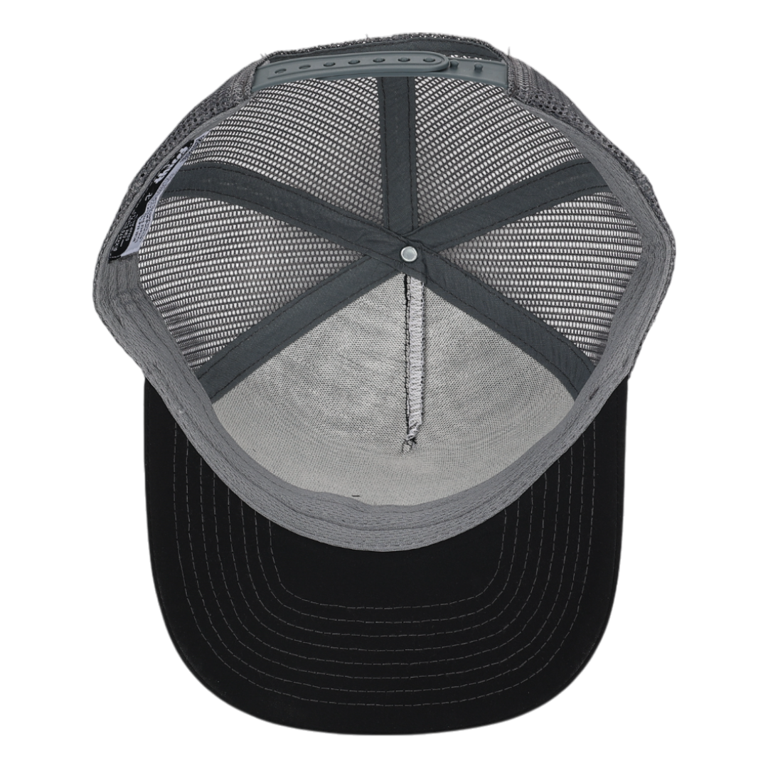 Black & Charcoal Mesh Mushroom Signature Waterproof Hat