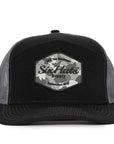 Black & Charcoal Mesh Hex Tradesman Waterproof Hat