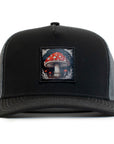Black & Charcoal Mesh Mushroom Signature Waterproof Hat