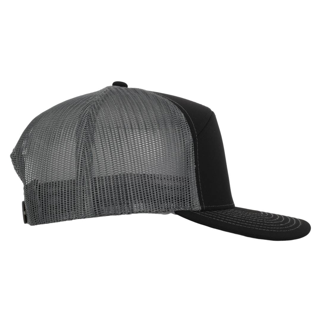 Black & Charcoal Mesh Mushroom Tradesman Waterproof Hat