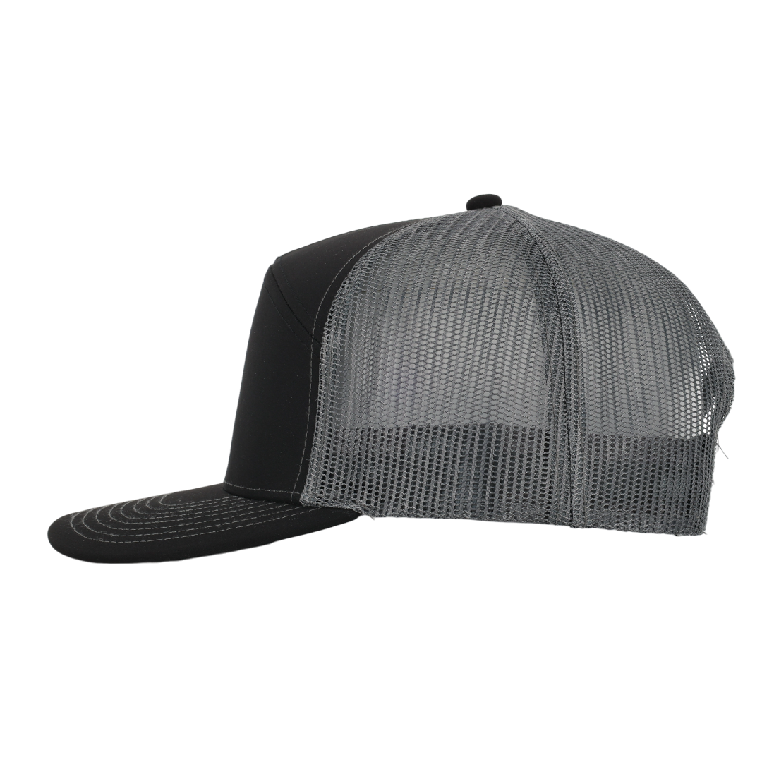 Black & Charcoal Mesh Hex Tradesman Waterproof Hat