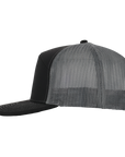 Stealth Black & Charcoal Mesh Tradesman Waterproof Hat