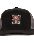 Black & Charcoal Mesh Mushroom Tradesman Waterproof Hat