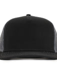 Black Charcoal plastic mesh signature 5 panel hat waterproof cap Six hats Supply