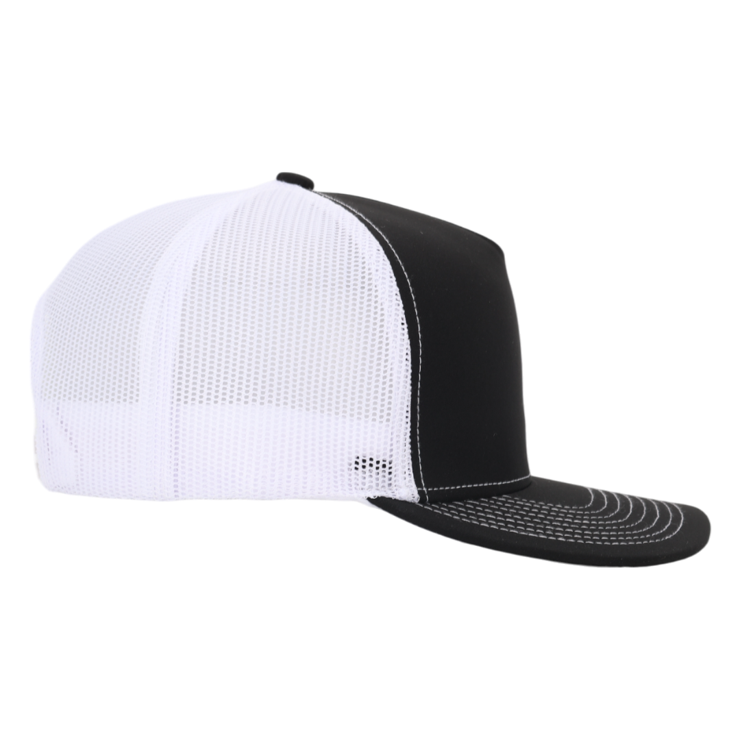 Black & White Mesh Horizon Signature Waterproof Hat