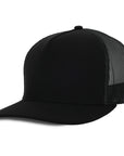 Black plastic mesh signature cap waterproof and sweat proof hat Six hats Supply
