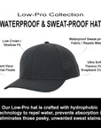 Stealth Charcoal Low Pro Waterproof Hat