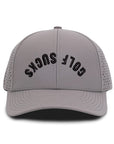 Grey Golf Sucks Low Pro Waterproof Hat