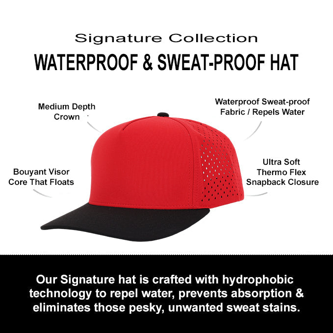 Stealth Red & Black Signature Waterproof Hat