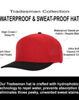 Stealth Red & Black Tradesman Waterproof Hat