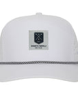 White Golf Patch Tradesman Tee Holder Hat W/ Magnetic Ball Marker