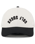 Tan & Black Golf Sucks Low Pro Waterproof Hat