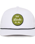 White_Signature_waterproof_sweat_proof_hats_Talk_Birdie_to_me_chenille_patch