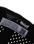Stealth Black Low Pro Waterproof Hat (Lasered Mesh)