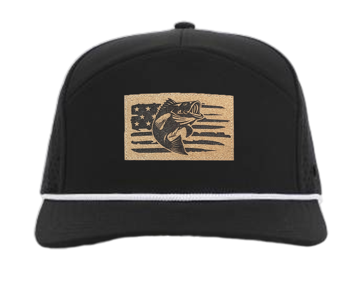 Black American Fish Tradesman Waterproof Hat