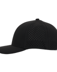 Stealth Black Low Pro Waterproof Hat (Lasered Mesh)