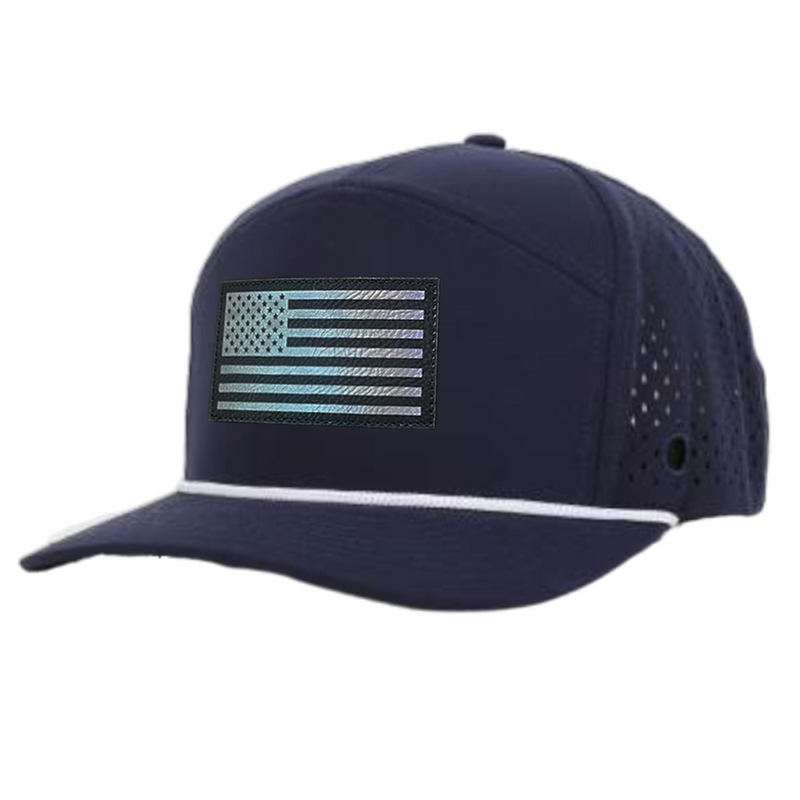 Navy American Flag Tradesman Waterproof Hat