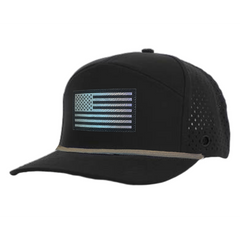 Black American Flag Tradesman Waterproof Hat