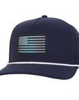 Navy American Flag Signature Waterproof Hat