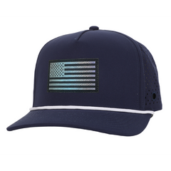 Navy American Flag Signature Waterproof Hat