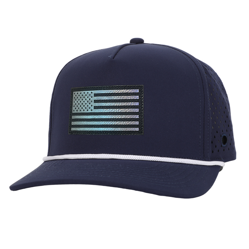 Navy American Flag Signature Waterproof Hat