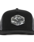 Black & Charcoal Mesh Hex Signature Waterproof Hat
