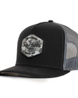 Black & Charcoal Mesh Hex Signature Waterproof Hat