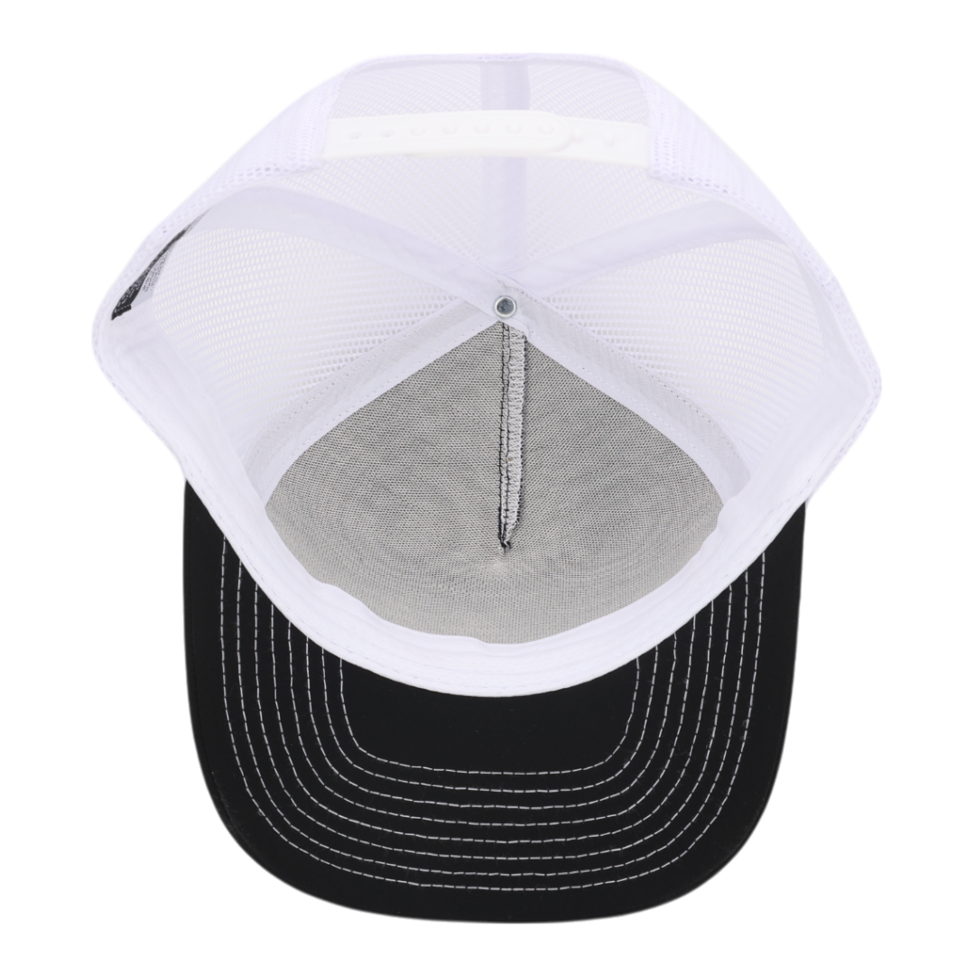 Stealth Black &amp; White Mesh Signature Waterproof Hat