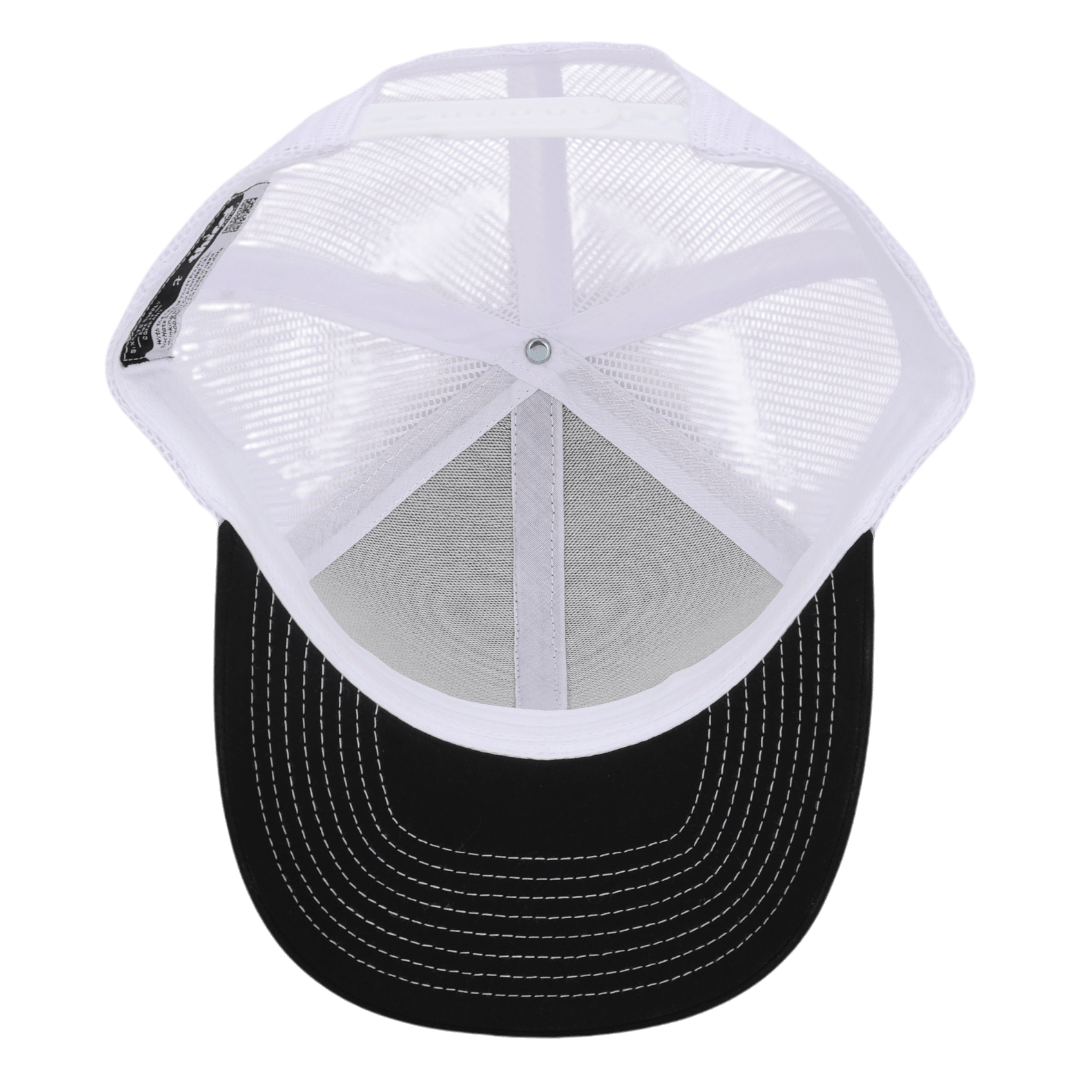 Black &amp; White 19th Hole Low Pro Waterproof Hat