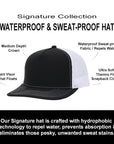 Black & White Mesh 19th Hole Signature Waterproof Hat