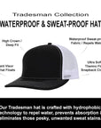 Black & White Mesh 19th Hole Tradesman Waterproof Hat