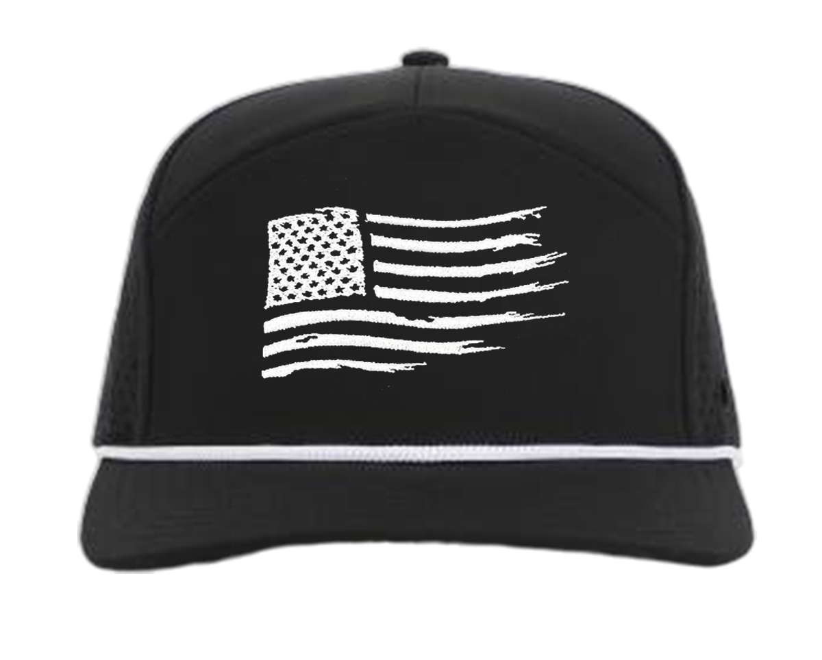 Black &amp; White American Tradesman Waterproof Hat