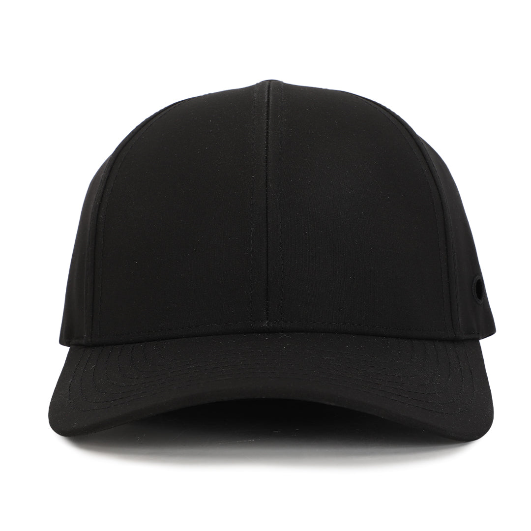 Stealth Black Low Pro Waterproof Hat (Full Material Back)