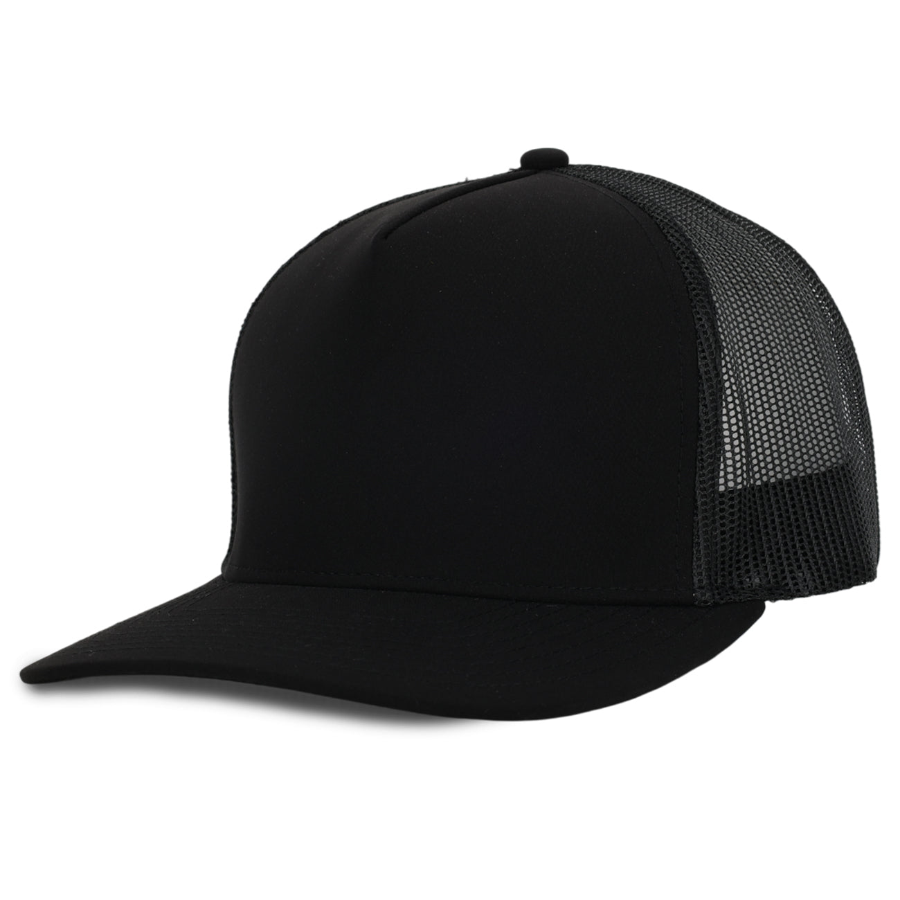 Black plastic mesh signature cap waterproof and sweat proof hat Six hats Supply