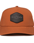 Burnt Orange Signature Hex charcoal rubber patch waterproof and sweat proof hat Six hat Supply custom made