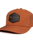 Burnt Orange Signature Hex charcoal rubber patch waterproof and sweat proof hat Six hat Supply 