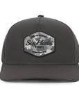 Charcoal Signature hat with Camo Hex rubber patch sew on in front waterproof  caps custom made Six hats Supply