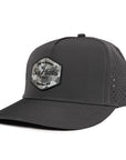 Charcoal Signature hat with Camo Hex rubber patch sew on in front waterproof  and sweat proof caps custom made Six hats Supply