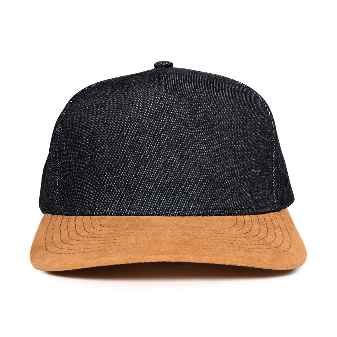Denim signature 5 panel baseball cap waterproof sweat proof six hats supply designed in Canada