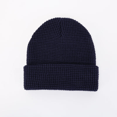 Navy Waffle Beanie