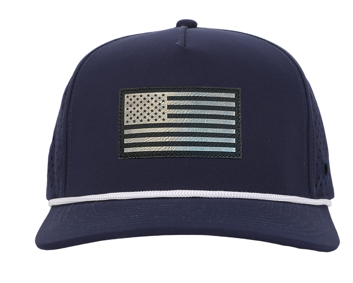 Navy American Flag Signature Waterproof Hat