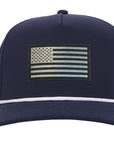 Navy American Flag Signature Waterproof Hat