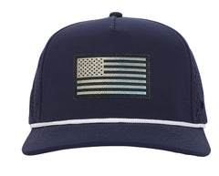 Navy American Flag Signature Waterproof Hat